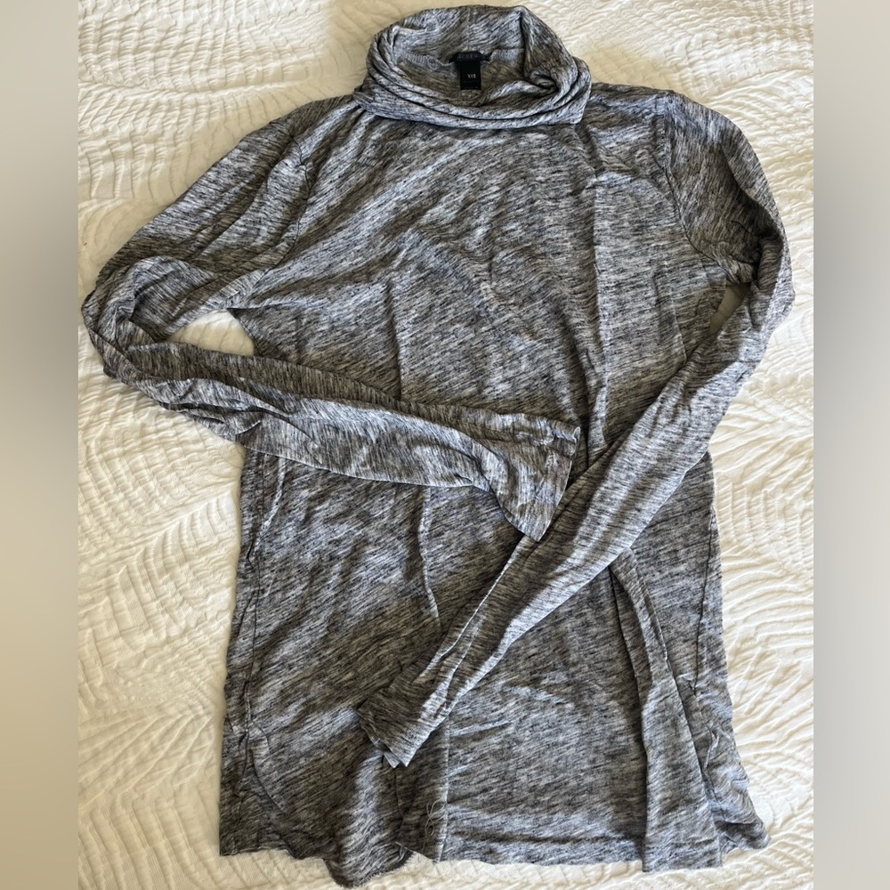 J. Crew Marled Gray Tissue Turtleneck